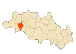 Localização da cidade dentro da província de Oum El Bouaghi