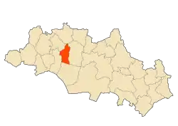 Localização da cidade dentro da província de Oum El Bouaghi