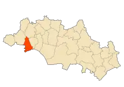 Localização da cidade dentro da província de Oum El Bouaghi