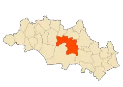 Localização da cidade dentro da província de Oum El Bouaghi