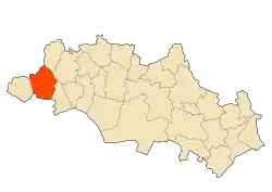 Localização da cidade dentro da província de Oum El Bouaghi