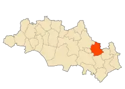 Localização da cidade dentro da província de Oum El Bouaghi