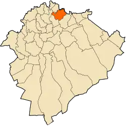 Localização da cidade dentro da província de Tiaret