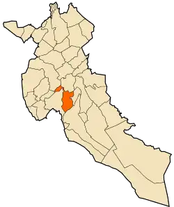 Localização da cidade dentro da província de Djelfa