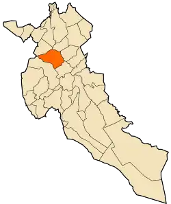 Localização da cidade dentro da província de Djelfa