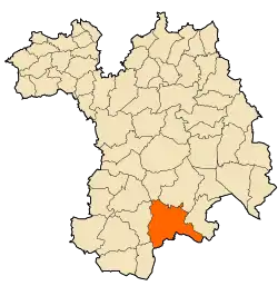 Localização da cidade dentro da província de Sétif