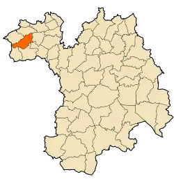 Localização da cidade dentro da província de Sétif
