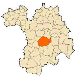 Localização da cidade dentro da província de Sétif