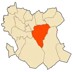 Localização da cidade dentro da província de Saïda