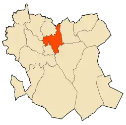 Localização da cidade dentro da província de Saïda