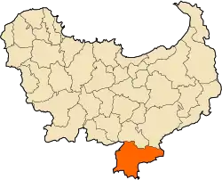 Localização da cidade dentro da província de Skikda