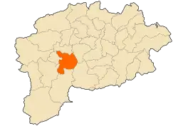 Localização da cidade dentro da província de Guelma