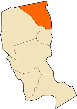 Localização da cidade dentro da província de Illizi