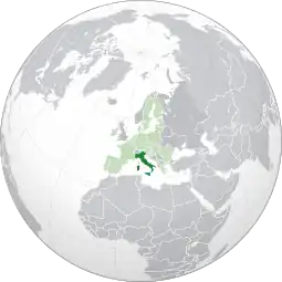 Localização da Itália