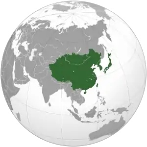 Map of East Asia.