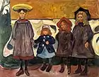 Quatro garotas em Åsgårdstrand. 1903. 87 × 111 cm. Munch Museum, Oslo