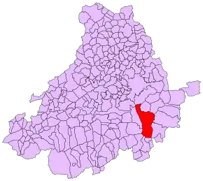 Localização de El Barraco na província de Ávila