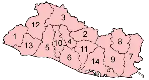 Departamentos de El Savador