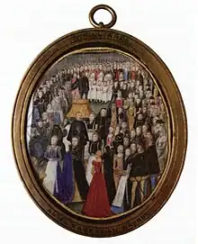 Atribuído a Levina Teerlinc, An Elizabethan Maundy, c. 1560