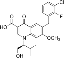Estrutura química de Elvitegravir