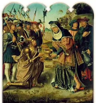 Encontro de Abraão e Melquisedeque, Políptico da Igreja de São Francisco de Évora, Museu Nacional de Arte Antiga