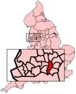 Localização de Manchester na Inglaterra