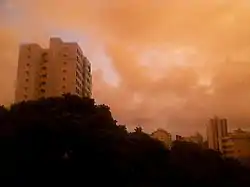 Entardecer visto do alto do Garcia.