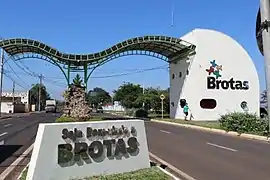Entrada da cidade de Brotas.