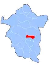 Enugu Norte (vermelho) no estado de Enugu (azul)