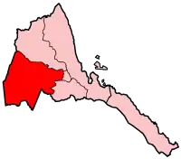 Localização na Eritreia