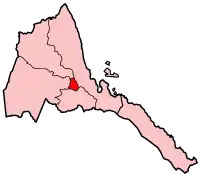 Localização na Eritreia