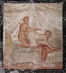 Cena sexual de Pompeia no Museu Secreto