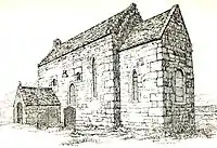 Uma ilustração do início do século XX da Igreja Escomb