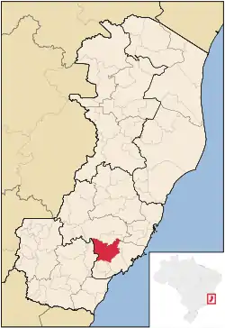 Localização de Alfredo Chaves no Espírito Santo