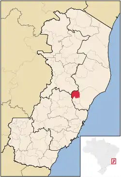 Localização de João Neiva no Espírito Santo