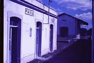 Apeadeiro de Pavia em 1986.