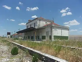 Vestígios da estação de Sousel, em 2020.