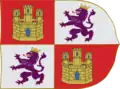 Bandeira da Coroa de Castela (união dos reinos de Leão e de Castela) a partir do séc. XIII.
