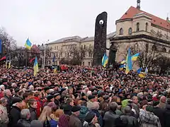 Protestos em Lviv em novembro de 2013