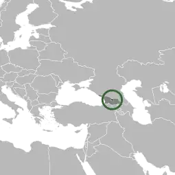 Localização República da Ossétia do Sul-Estado da Alânia
