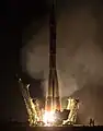 Lançamento na madrugada de Baikonur.
