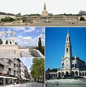 O Santuário de Nossa Senhora de Fátima, ex-libris da cidade; o Calvário, nos Valinhos; e a avenida principal, na Cova da Iria.