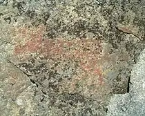 Figura de alce em Fångsjön na Jämtland.