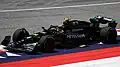 Lewis Hamilton guiando o W14 no GP da Áustria de 2023