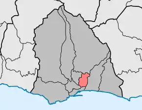 Localização no município de Funchal