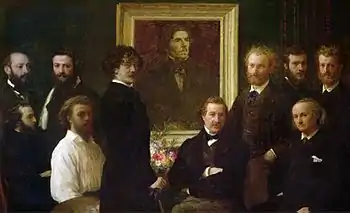 Homenagem a Delacroix (1864), Henri Fantin-Latour, Museu de Orsay, Paris.