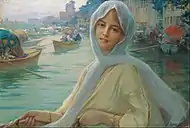 Göksu Sefası (Diversão na ribeira de Göksu), de Fausto Zonaro, pintor italiano da corte otomana no final do século XIX e início do século XX.
