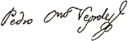 Assinatura de Pedro Celestino Negrete