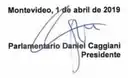 Assinatura de Daniel Caggiani