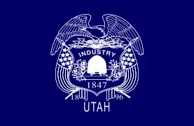 Antiga bandeira estadal do Utah (1903-1913).